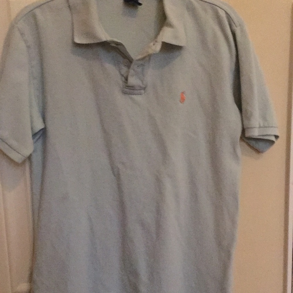 Ralph Lauren boys pale blue short sleeve shirt.